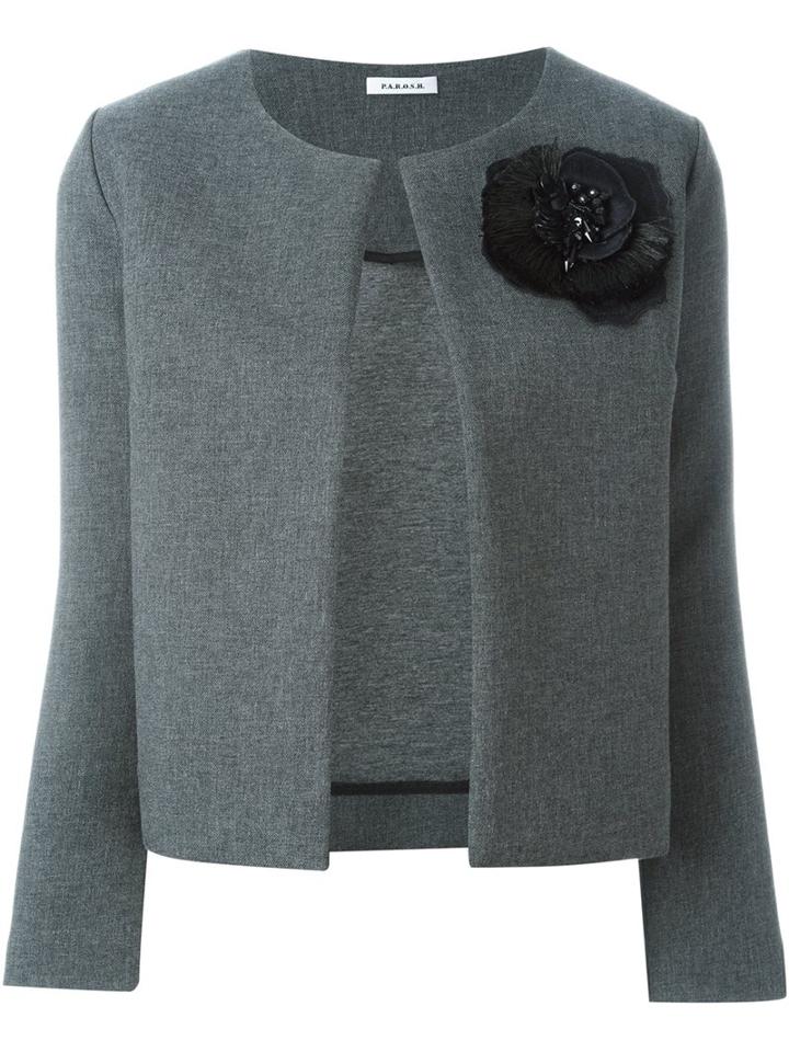 P.a.r.o.s.h. 'ryan' Jacket, Women's, Size: Small, Grey, Viscose/wool