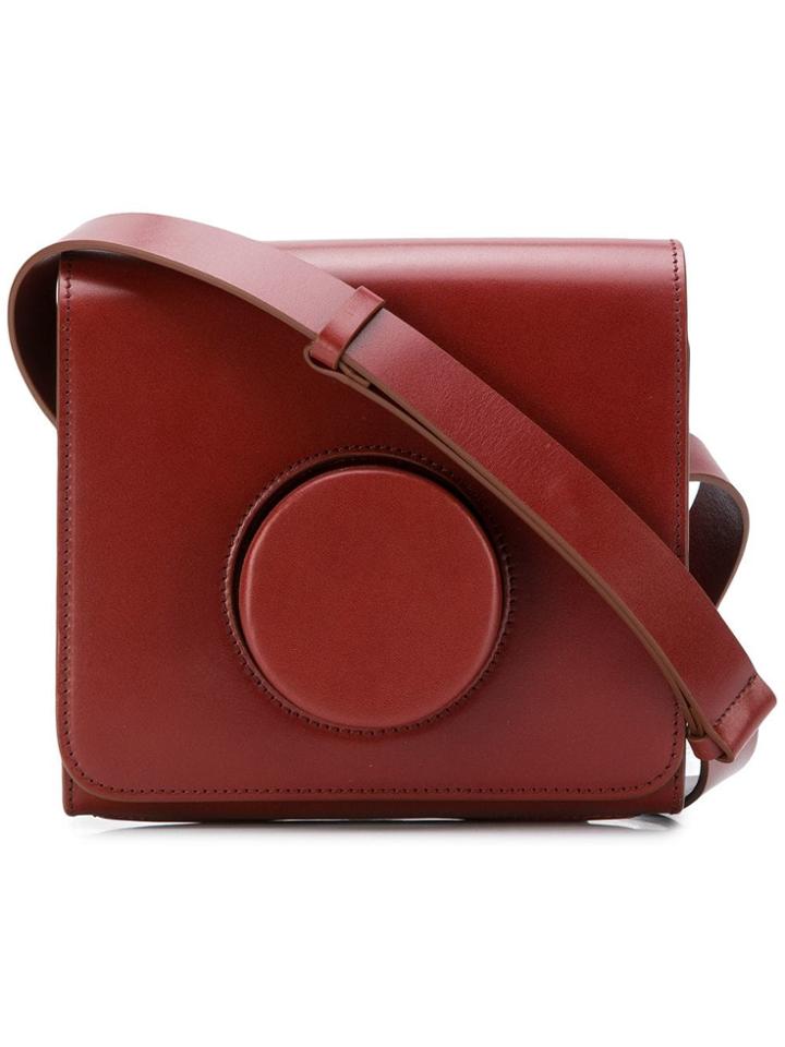 Lemaire Circle Detail Shoulder Bag - Red