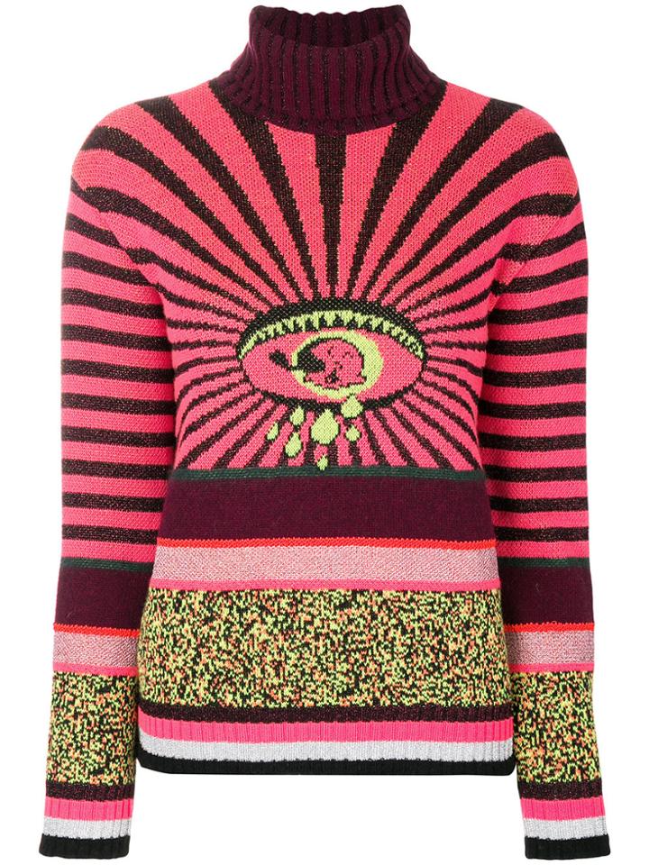 Iceberg Intarsia-knit Turtleneck Sweater - Multicolour