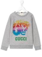 Gucci Kids Logo Print Sweatshirt, Toddler Girl's, Size: 4 Yrs, Grey