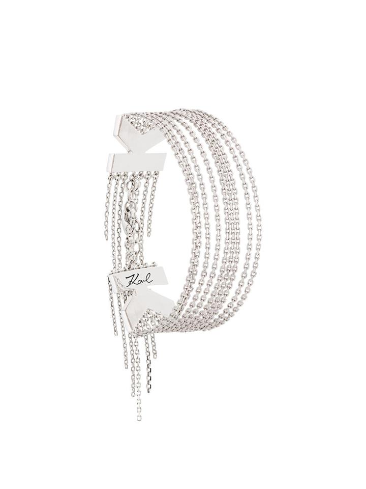 Karl Lagerfeld K Fringe Bracelet - Silver