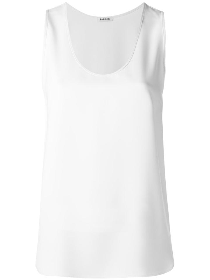 P.a.r.o.s.h. Loose-fit Tank, Women's, Size: Medium, White, Polyester