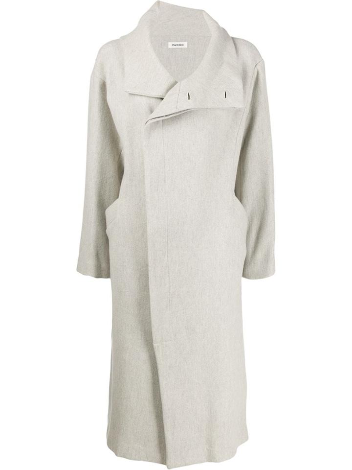 Plantation Loose-fit Midi Coat - Grey