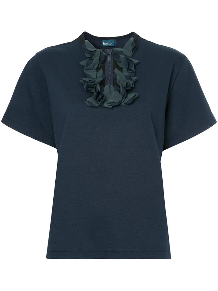 Kolor Ruffle Zip Top - Blue