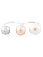 Maria Teresa Sottile Triple Pearl Ring, Women's, Metallic, Silver/pearls