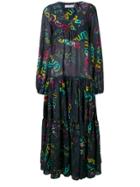 Giada Benincasa Printed Flared Maxi Dress - Blue