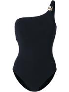 Tory Burch One Shoulder Swimsuit - Black