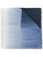 Fendi Logo Scarf, Men's, Blue, Silk/wool