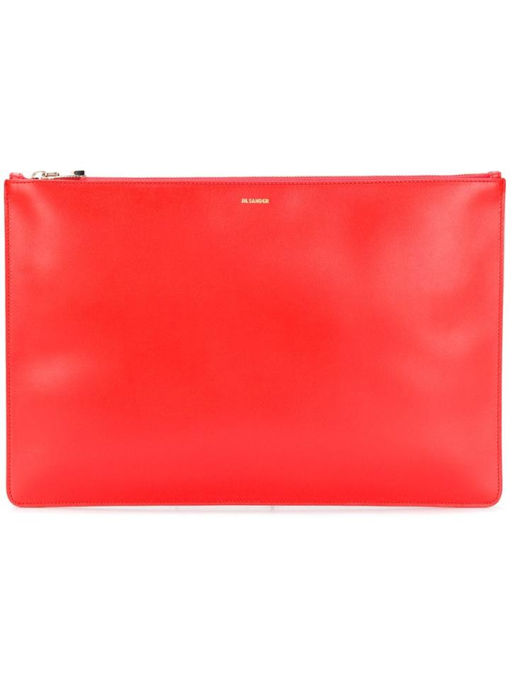 Jil Sander Large Document Holder - Red