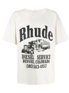 Rhude Logo Print T-shirt - Neutrals