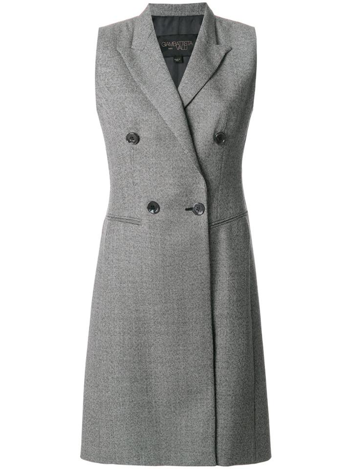 Giambattista Valli Sleeveless Double-breasted Coat - Black