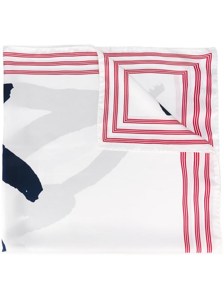 Kenzo Kenzo Signature Scarf, Adult Unisex, White, Silk