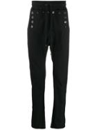 Di Liborio Button Detail Track Trousers - Black
