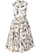 Aspesi Leaf Print Shirt Dress - Nude & Neutrals