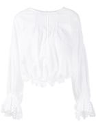 Comme Des Garçons Noir Kei Ninomiya Floral Embellished Blouse - Black