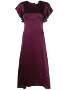Semicouture Short-sleeve Midi Dress - Purple