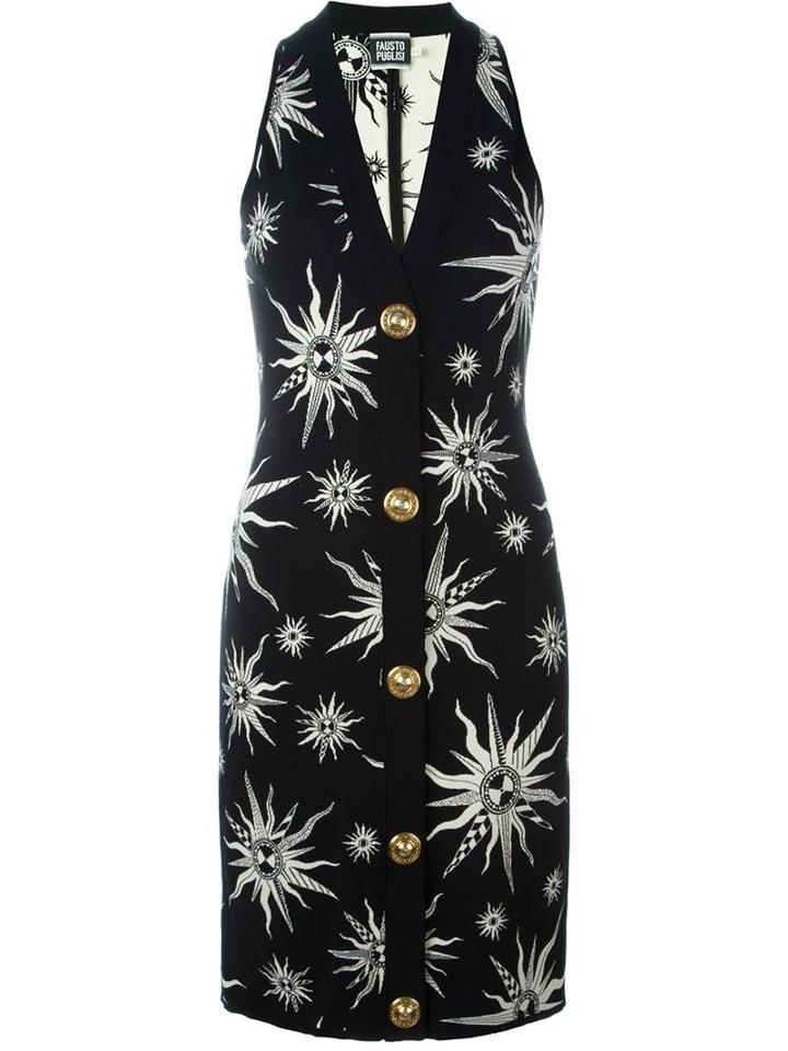 Fausto Puglisi Sun Intarsia Fitted Dress