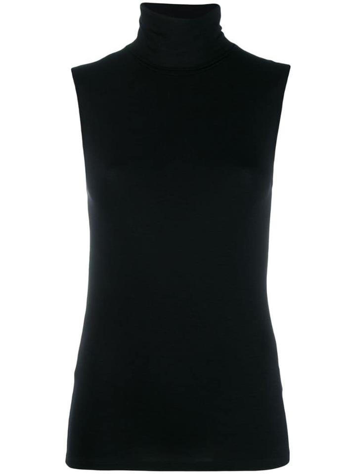 Majestic Filatures Sleeveless Knitted Top - Black