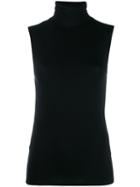 Majestic Filatures Sleeveless Knitted Top - Black