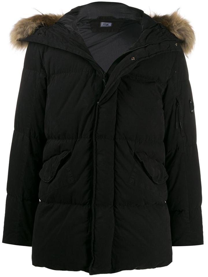 Cp Company Padded Down Parka Jacket - Black