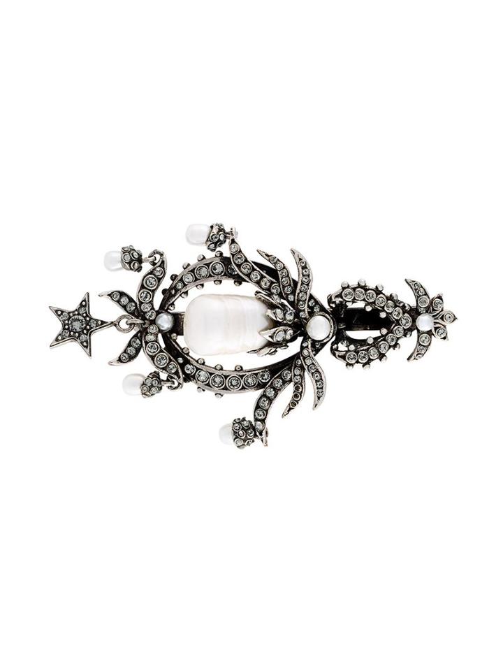Alexander Mcqueen Jewelled Beetle Hair Clip