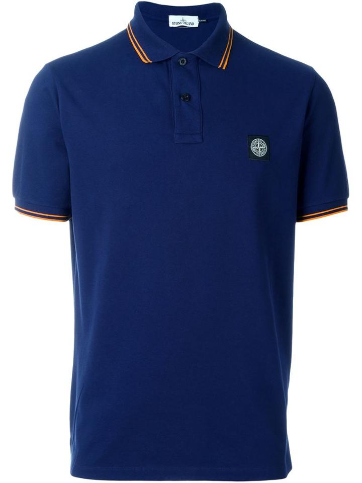 Stone Island Piped Collar Polo Shirt