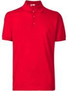 Brioni Classic Polo Shirt, Men's, Size: L, Red, Cotton/silk