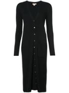 Michael Kors Long Button Front Cardigan - Black