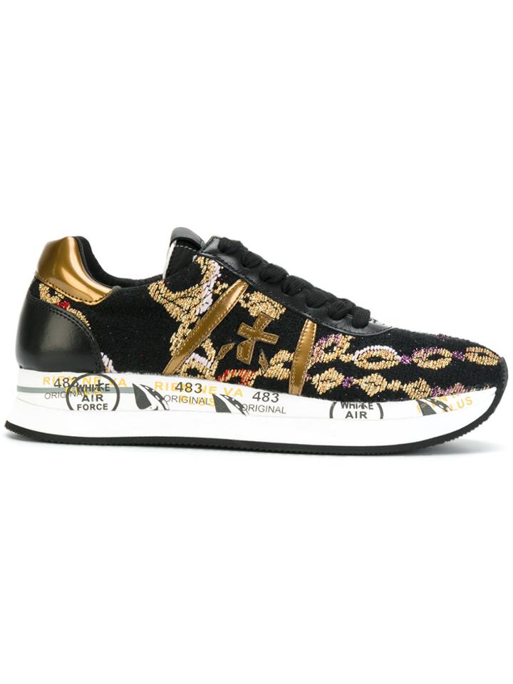 Premiata Jacquard Sneakers - Black