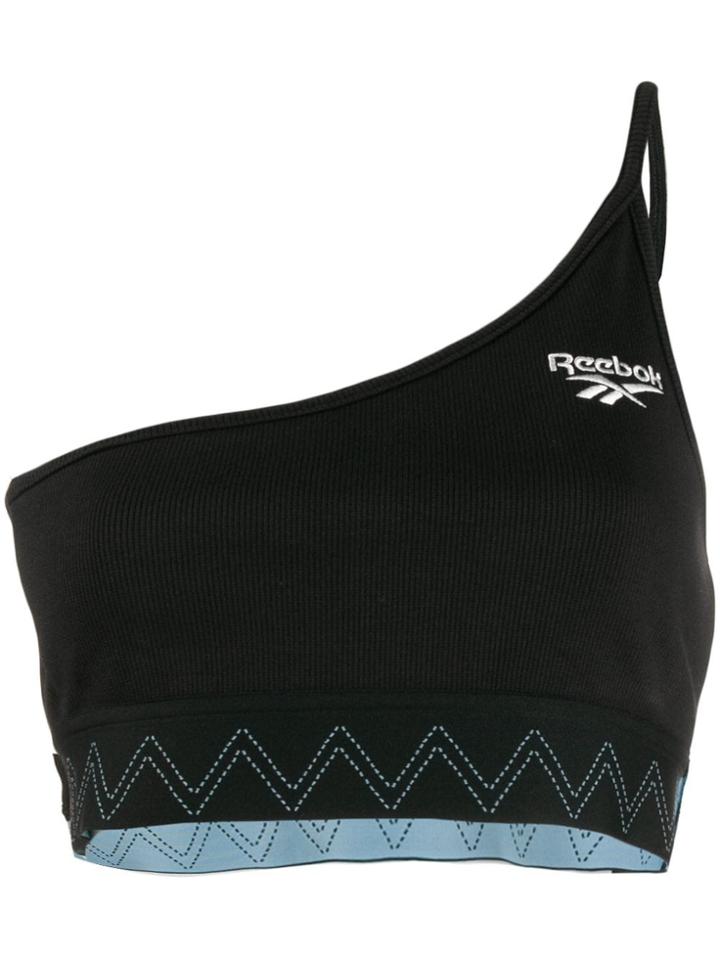 Reebok One-shoulder Cropped Top - Black