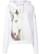 Burberry Runway Unicorn Print Hoodie - White