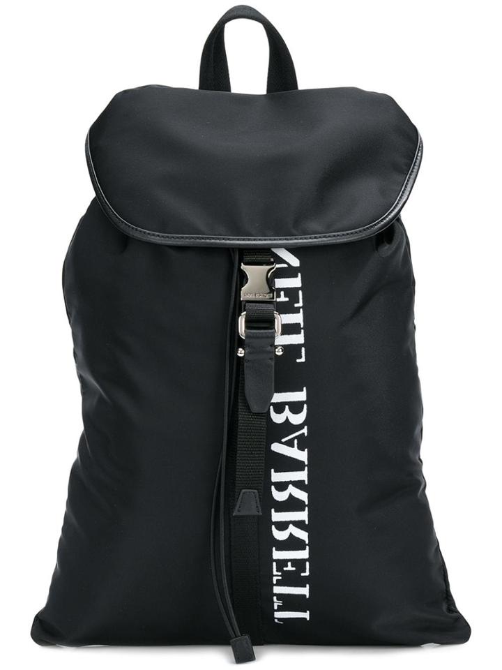 Neil Barrett Logo Strap Rucksack - Black