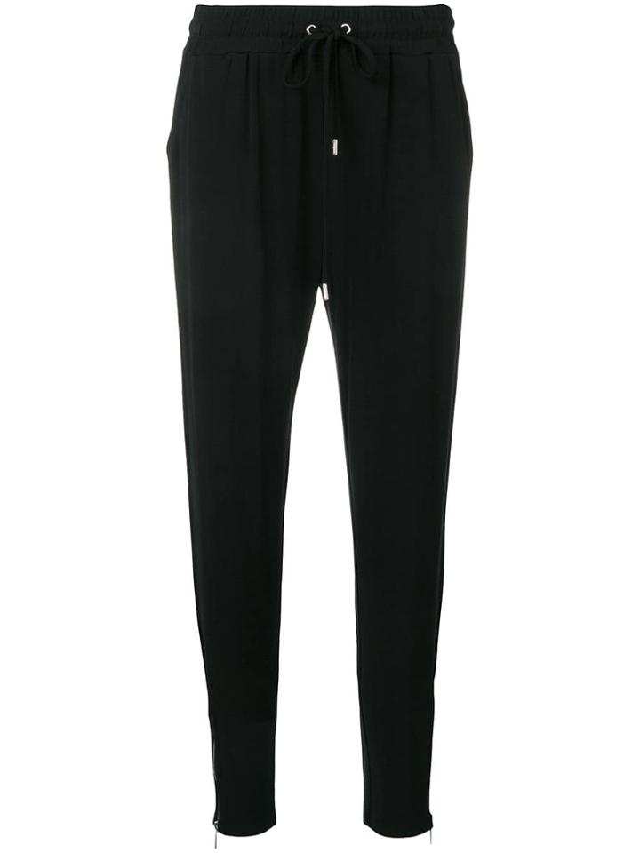 Michael Michael Kors Tapered Ankle Zip Track Trousers - Black