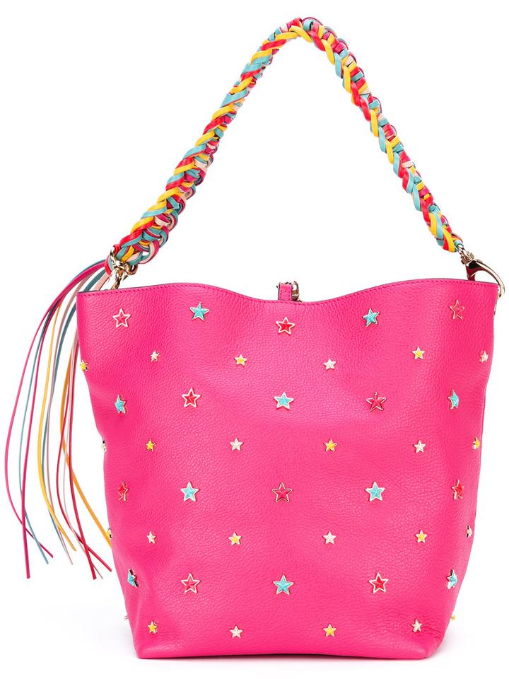 Red Valentino - Star Stud Tote - Women - Leather - One Size, Pink/purple, Leather