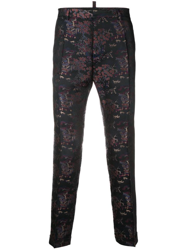 Dsquared2 Tailored Brocade Trousers - Multicolour