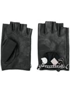 Karl Lagerfeld Charm Fingerless Gloves - Black