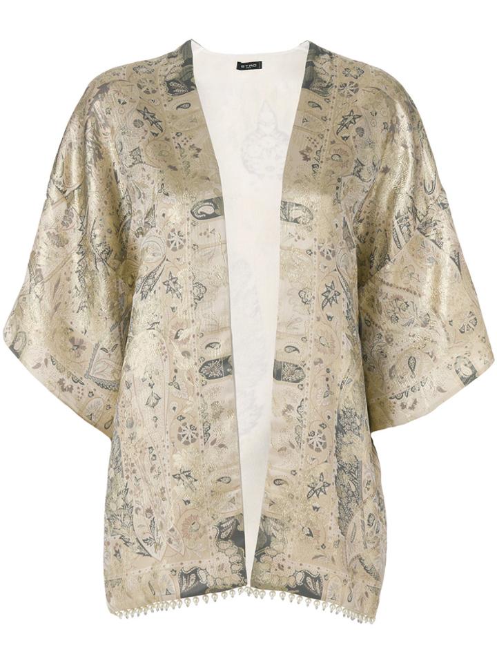 Etro Patterned Lightweight Jacket - Nude & Neutrals