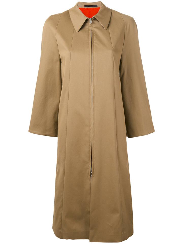 Paul Smith - Single Breasted Coat - Women - Cotton/spandex/elastane - 40, Nude/neutrals, Cotton/spandex/elastane