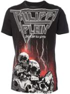 Philipp Plein T-shirt Mm Giro Tomb, Men's, Size: Medium, Black, Cotton