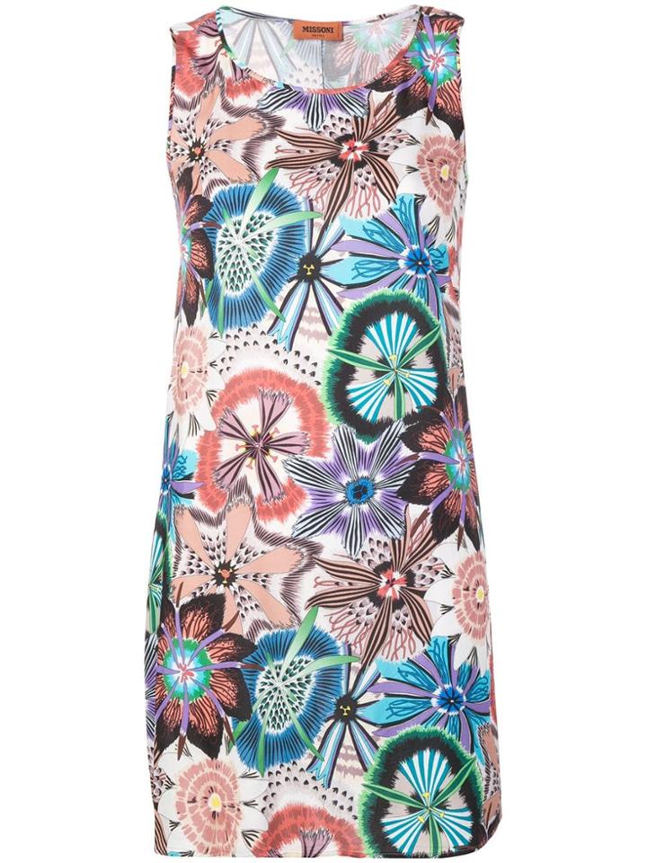 Missoni Floral Print Flared Dress - Blue