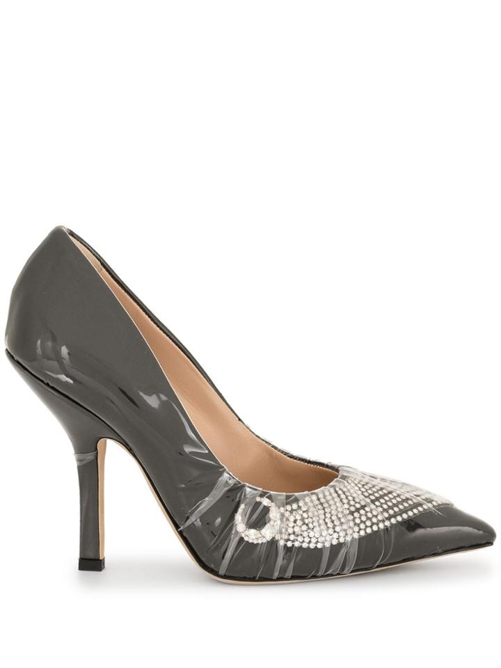 Midnight 00 Crystal Stone Pumps - Black