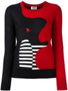 Sonia By Sonia Rykiel Intarsia Jumper, Women's, Size: Medium, Black, Acrylic/wool