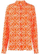 Jil Sander Printed Button Down Shirt - Orange