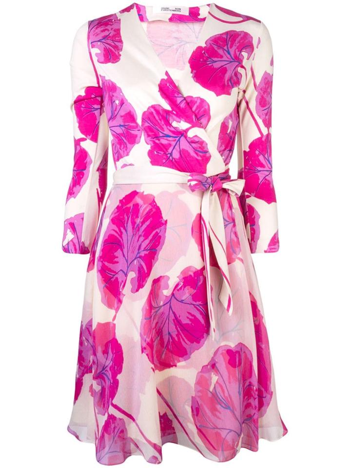 Dvf Diane Von Furstenberg Floral Wrap Dress - Pink