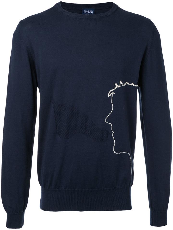 Monsieur Lacenaire - Profile Jumper - Men - Cotton - L, Blue, Cotton