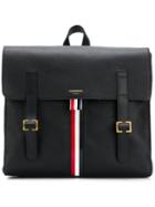 Thom Browne Rwb Stripe Unstructured Book Bag - Black