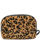 Armani Jeans Leopard Print Make Up Bag - Black
