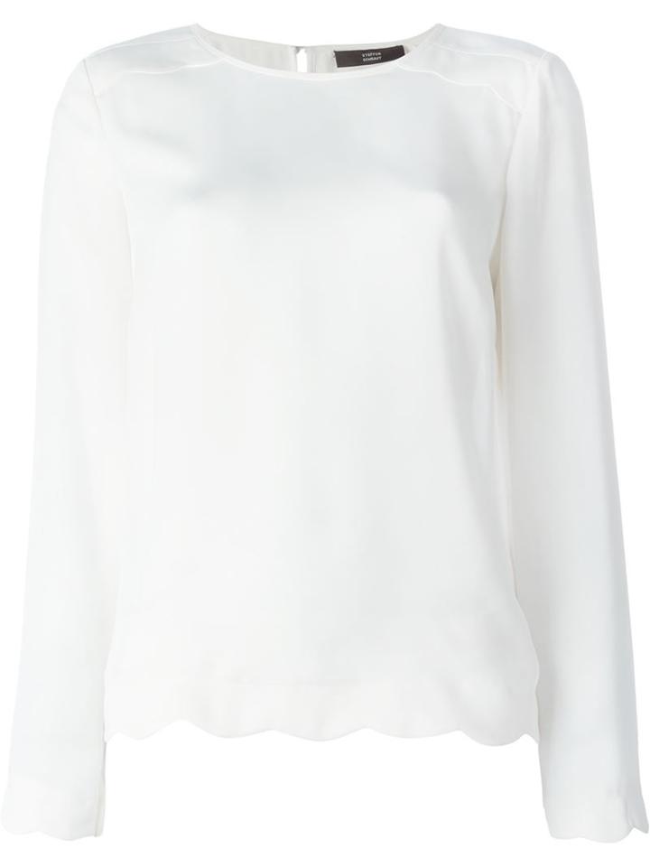 Steffen Schraut Scalloped Trim Blouse
