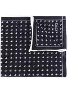 Fefè - Dots Print Pocket Square - Unisex - Cotton - One Size, Blue, Cotton
