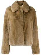 Yves Salomon Rabbit Fur Jacket - Neutrals